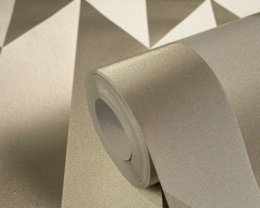 COSMOLiving - Graphic Groove Platinum Wallpaper