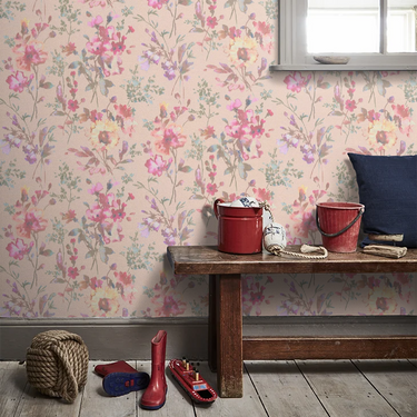 COSMOLiving - Petal Poetry Pink Wallpaper