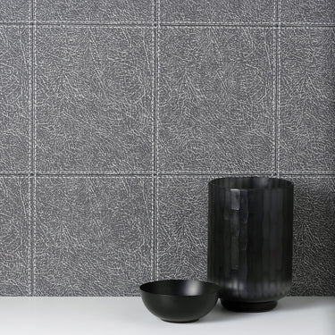 Camden Stitch Charcoal Wallpaper