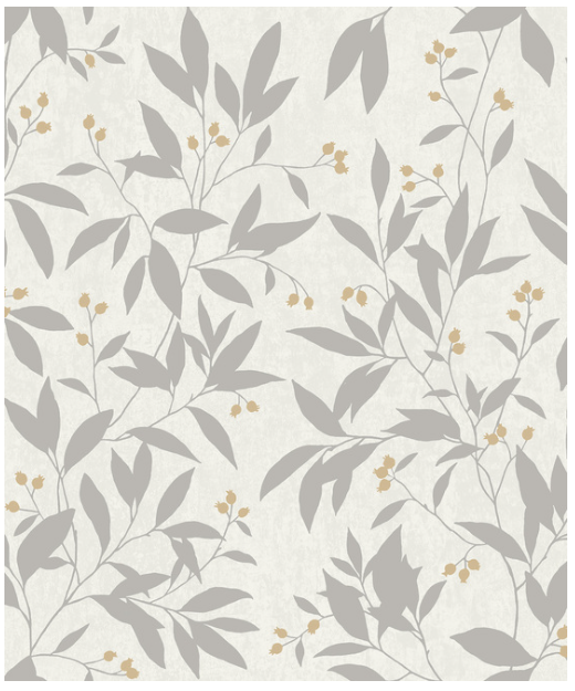 Caca Mundo VerticalArt Casamundo Mikaya Ivory and Gold Wallpaper – Nobletts Wallpaper