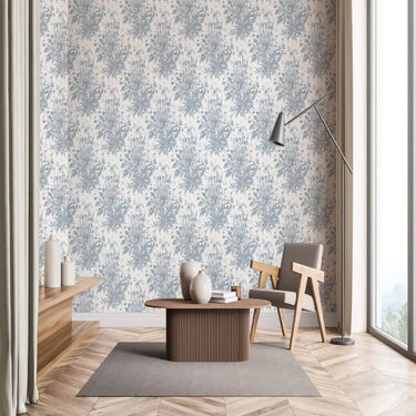 Chelsea Ferns Blue Wallpaper