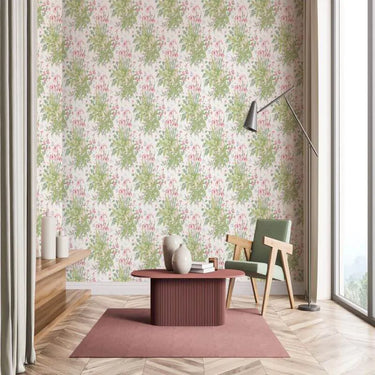 Chelsea Ferns Green & Pink Wallpaper