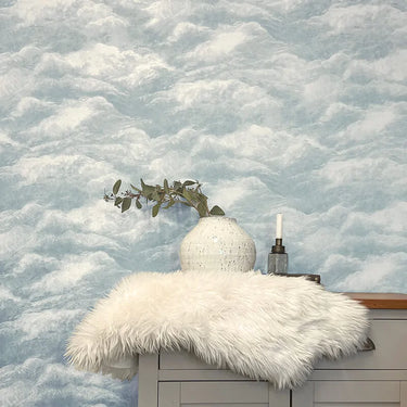 Cloud Weave Blue Wallpaper - Vinyl Wallpaper - Nobletts