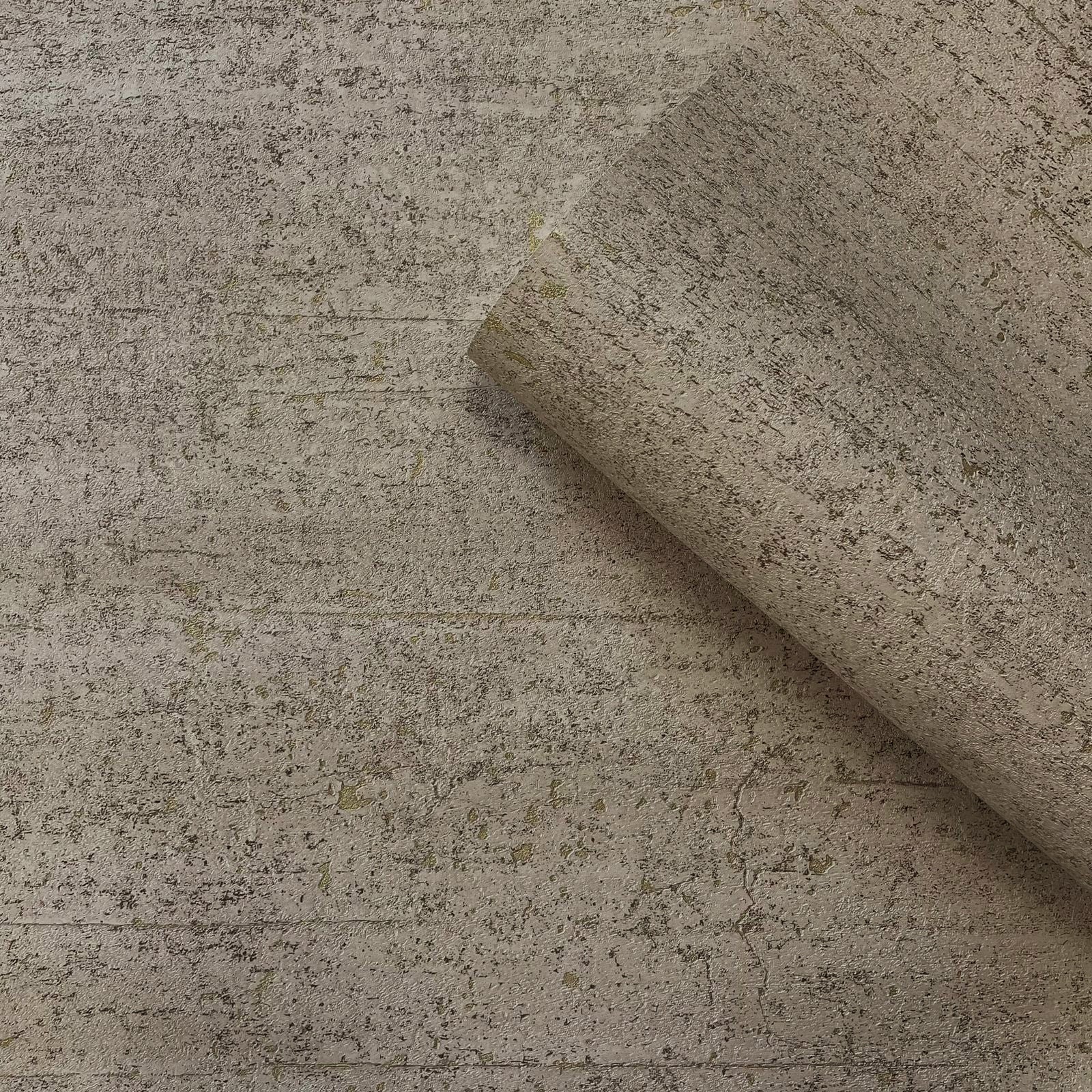 Concrete Wallpaper Mocha Brown Room View