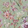 Maya Sage Floral Wallpaper | Rasch Wallcoverings | 283654