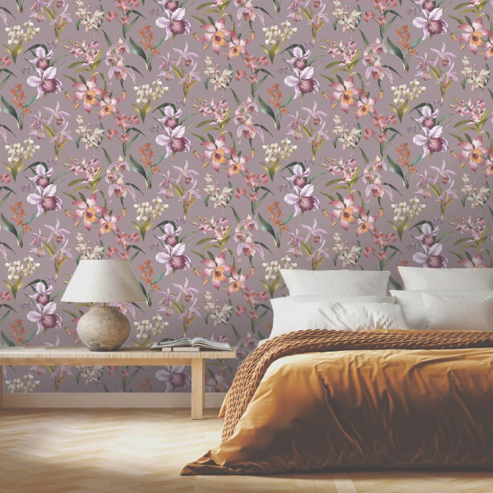 Maya Floral Lilac Wallpaper | Rasch Wallcoverings | 283661 – Nobletts ...