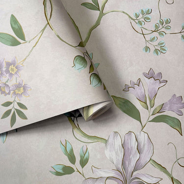 Dancing Iris Mauve Wallpaper