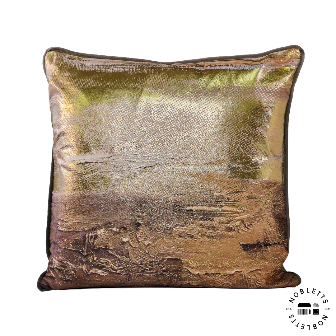 Earth Foil Cushion| Feather Filled | Malini Designs
