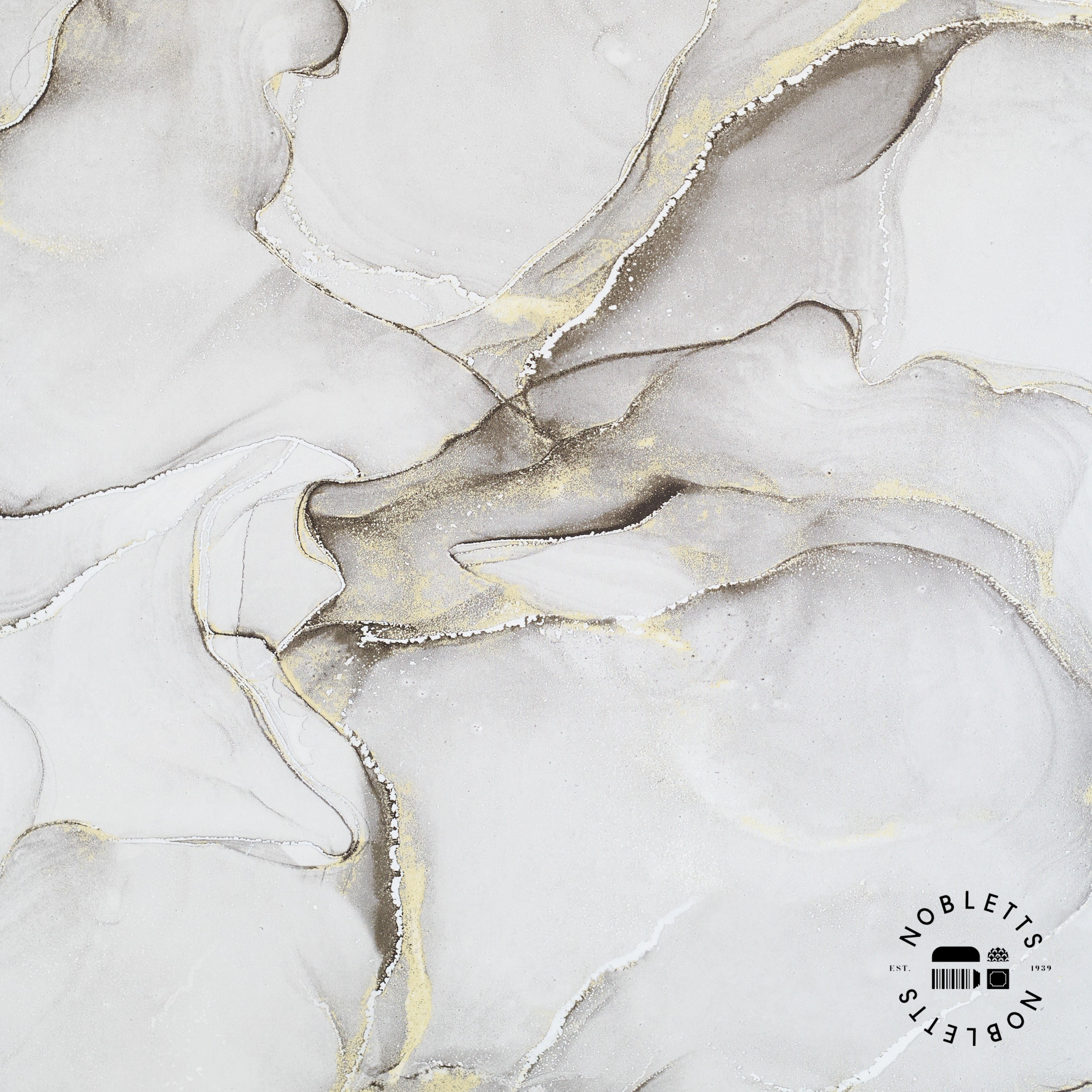Elysian Marble Black and Gold Wallpaper