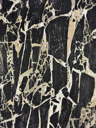 Enzo Black and Gold Marble Wallpaper | Rasch | 538113