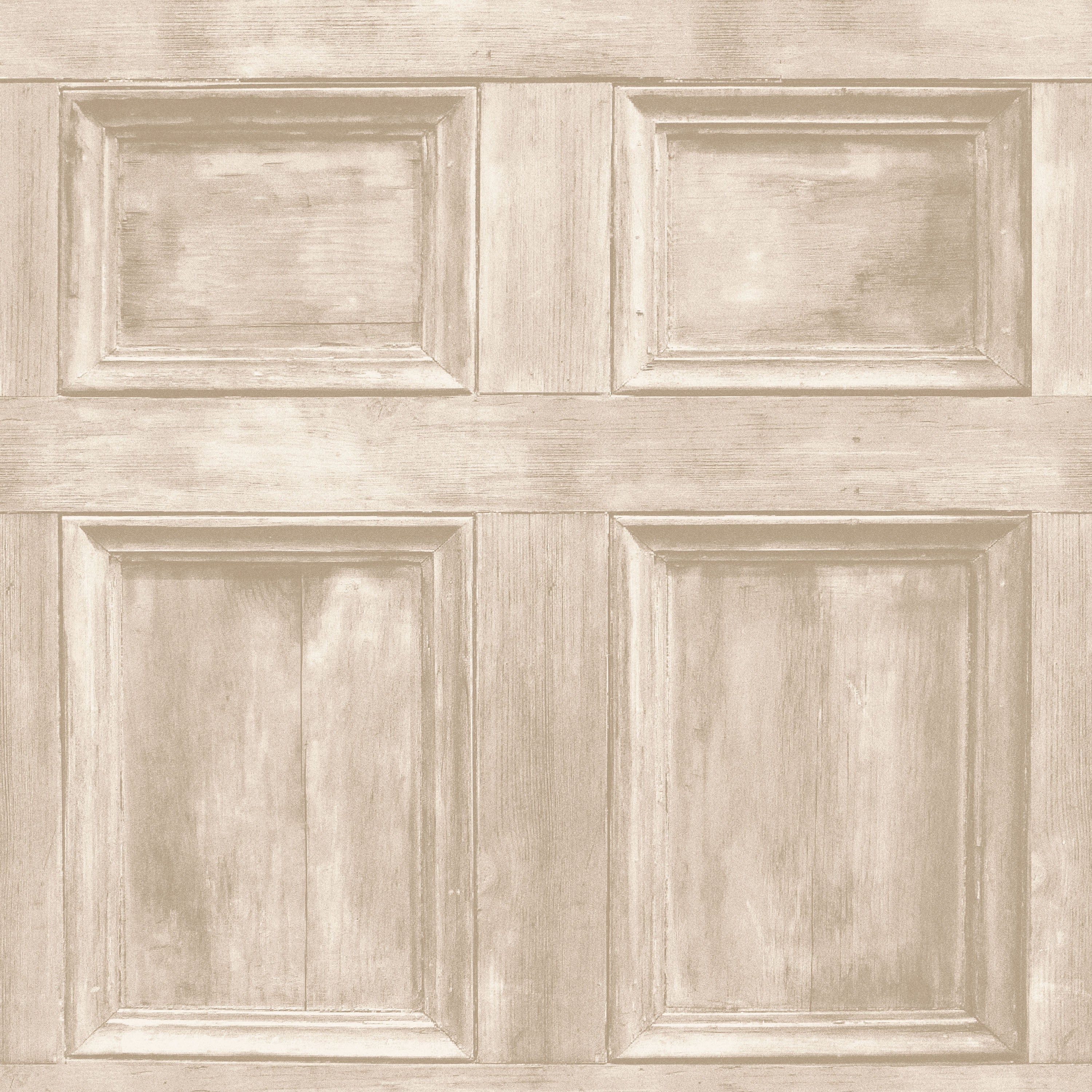 Distinctive Wood Panel Cream Wallpaper | Distressed Panel | FD31054