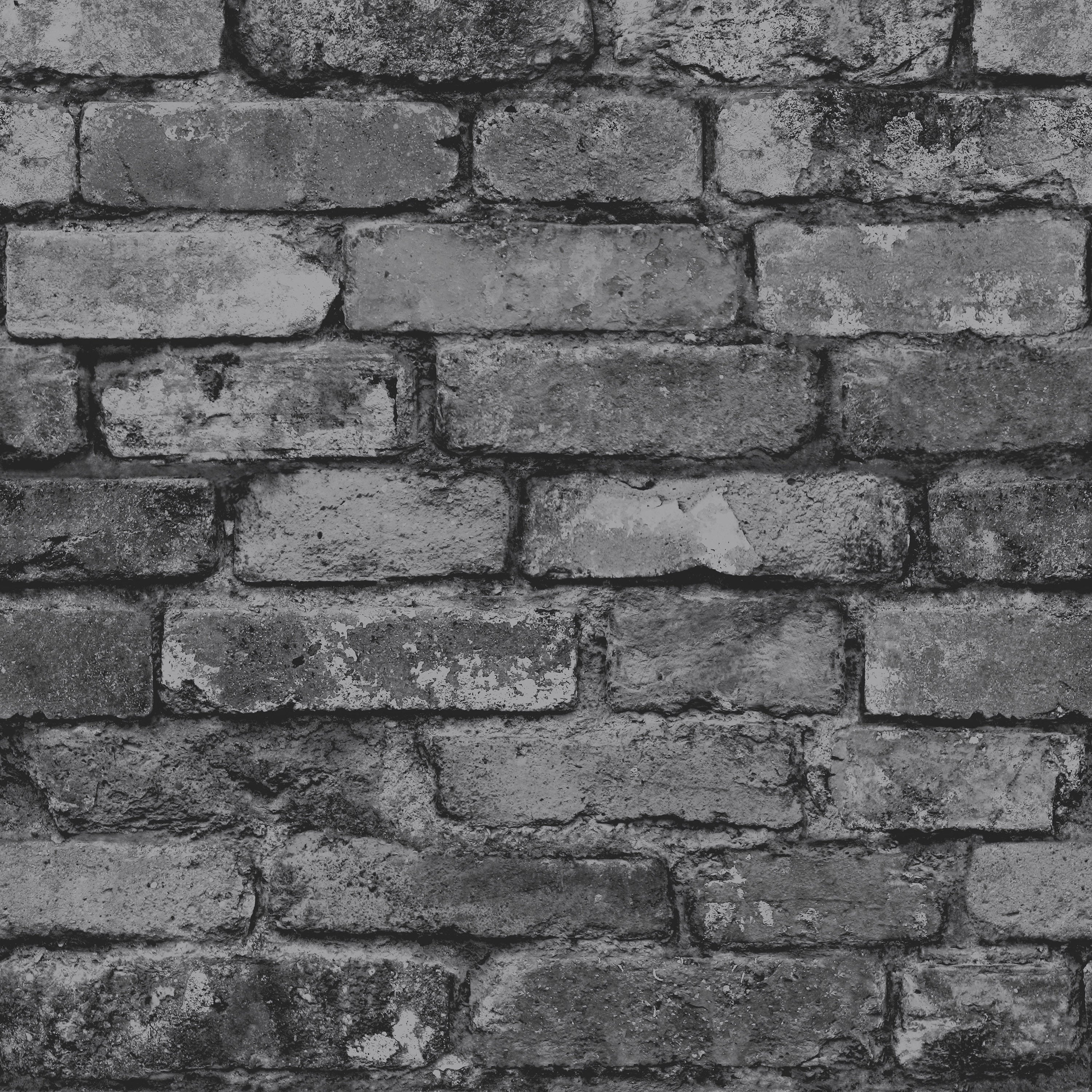 Distinctive Rustic Brick Silver Wallpaper | Brick Wallpaper | FD31284