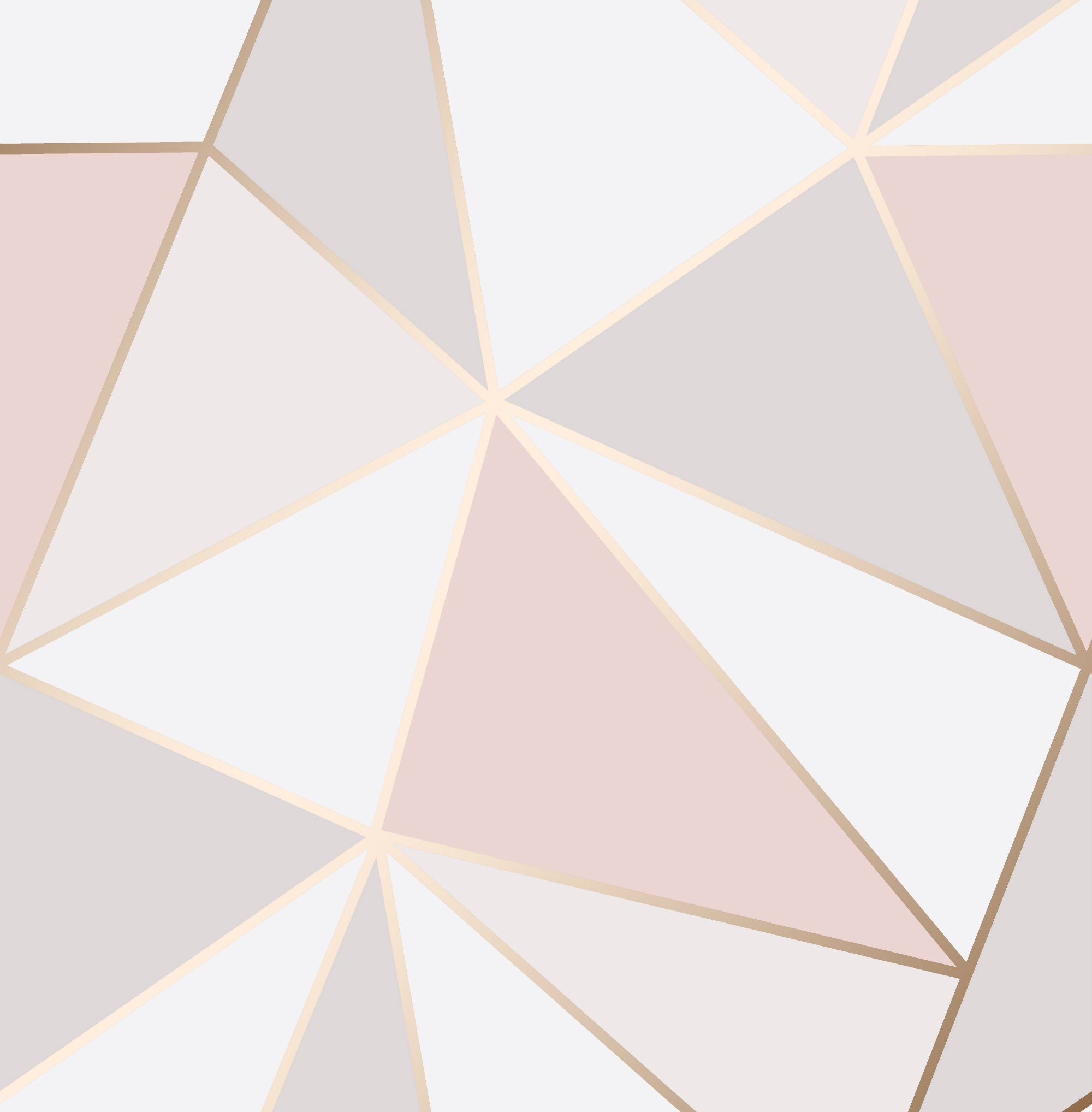 Fine Decor Wallpaper | Apex Geometric Rose Gold | FD41993