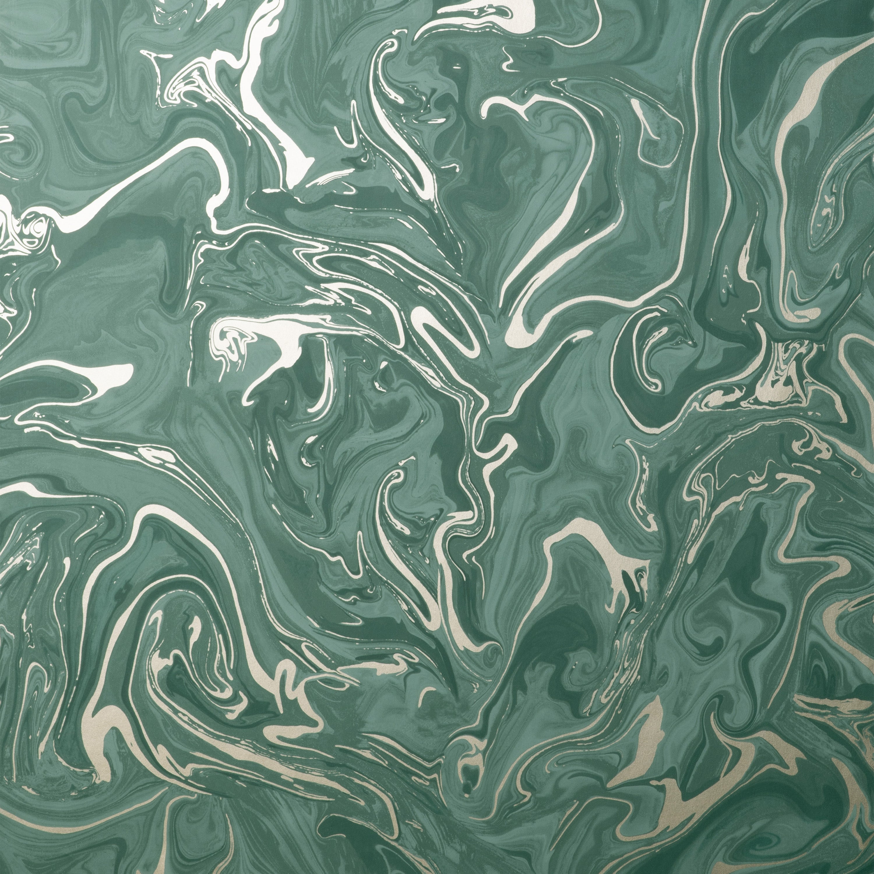 Distinctive Marble Emerald Green Wallpaper