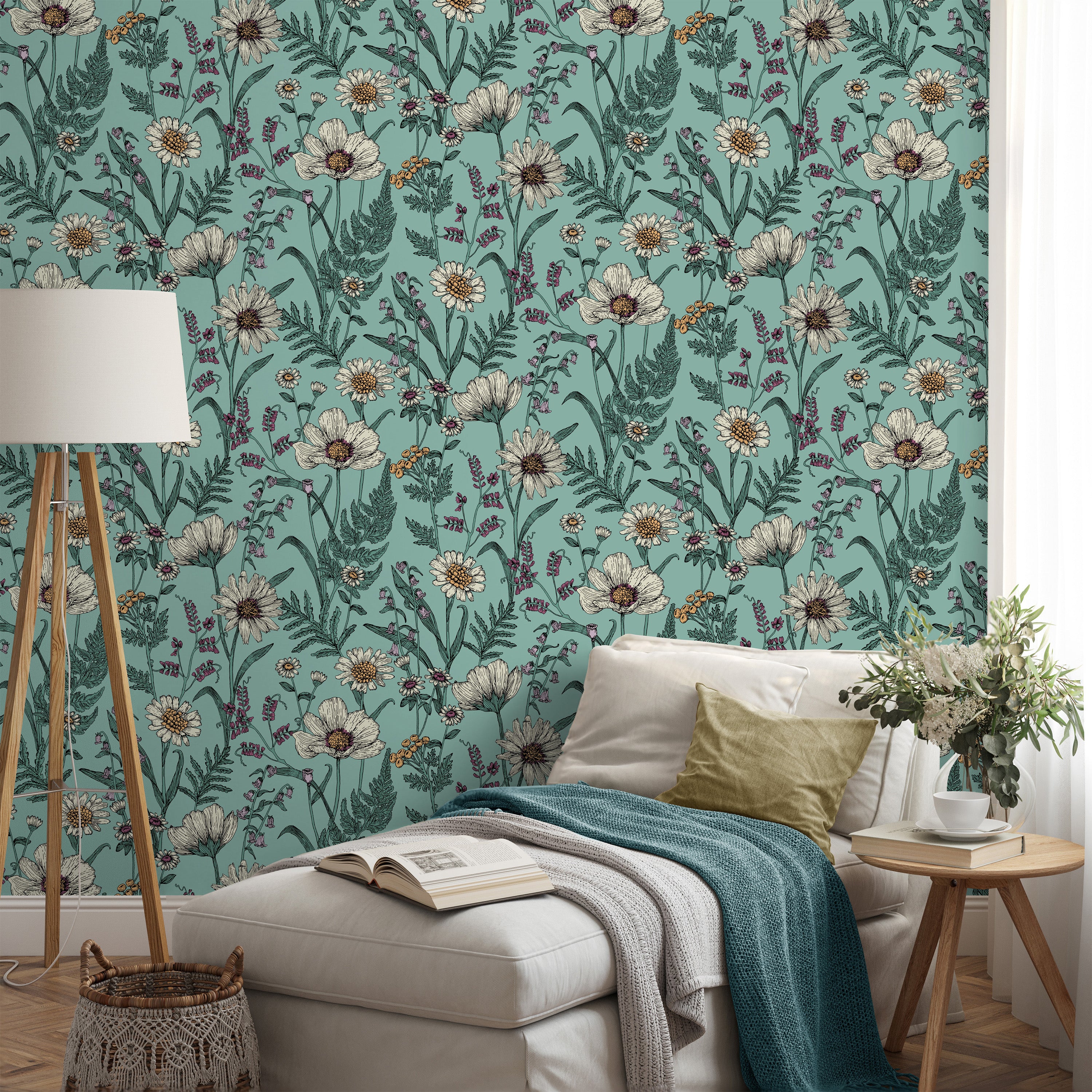 Wild Meadow Blue Floral Wallpaper | Fine Decor | FD43338 – Nobletts ...