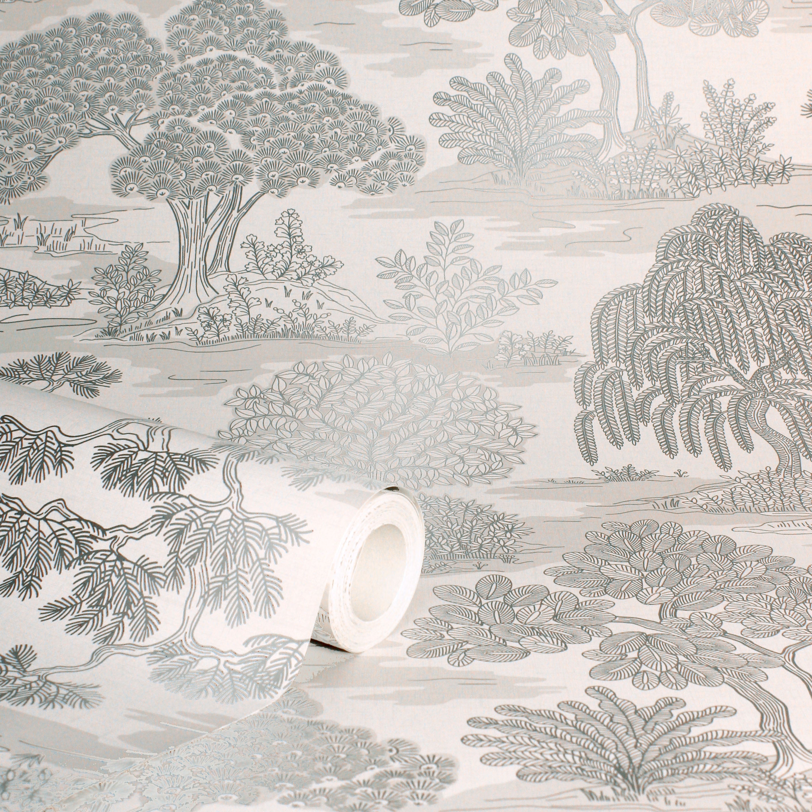 Zen Silver Wallpaper | Fine Decor | Fd43441