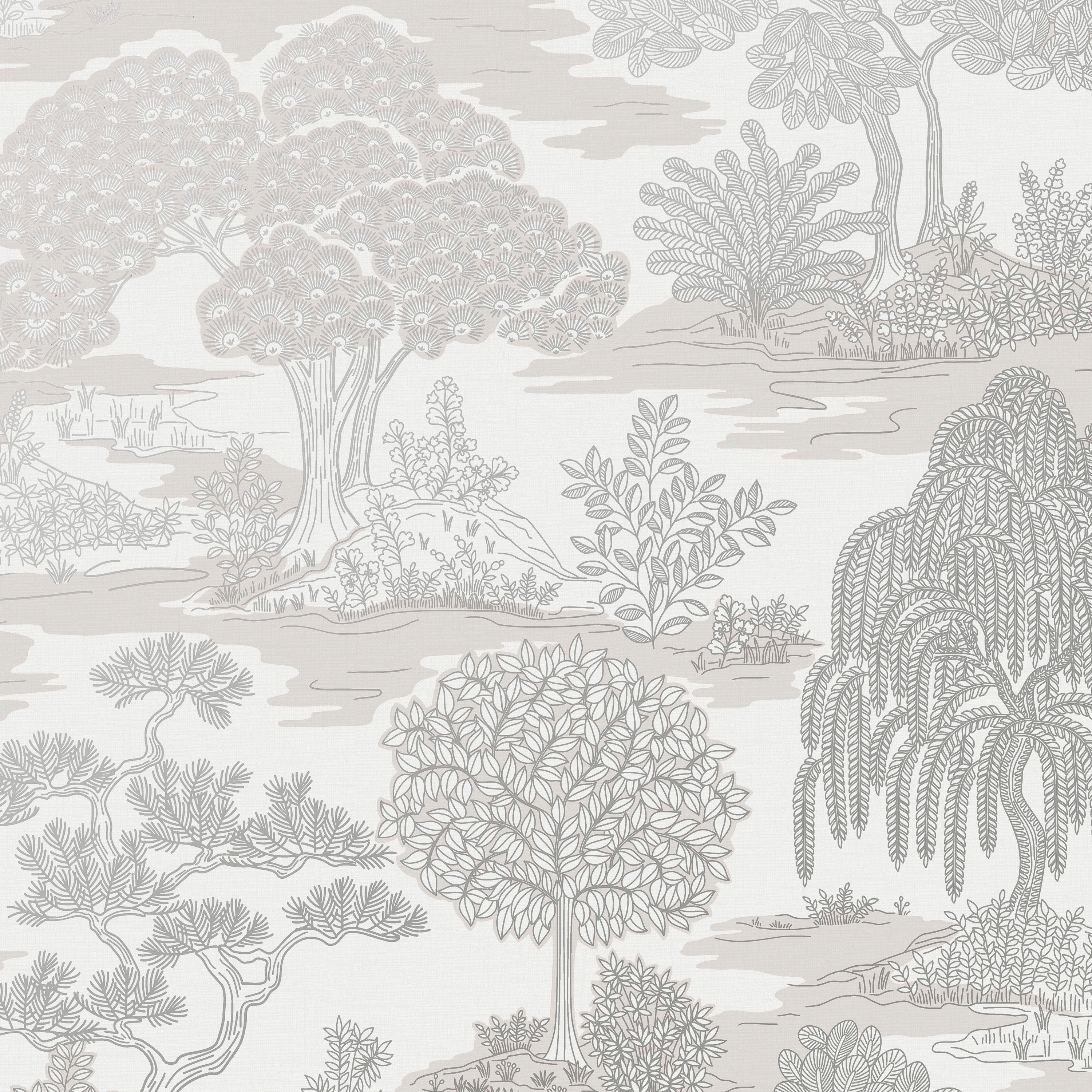 Zen Silver Wallpaper Swatch