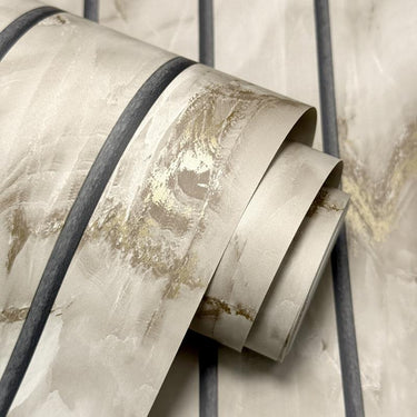 Marble Slat Panel Soft Natural Wallpaper