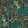 Floral Boutique Midnight Teal Wallpaper
