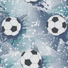 Football Frenzy Navy/Teal Wallpaper