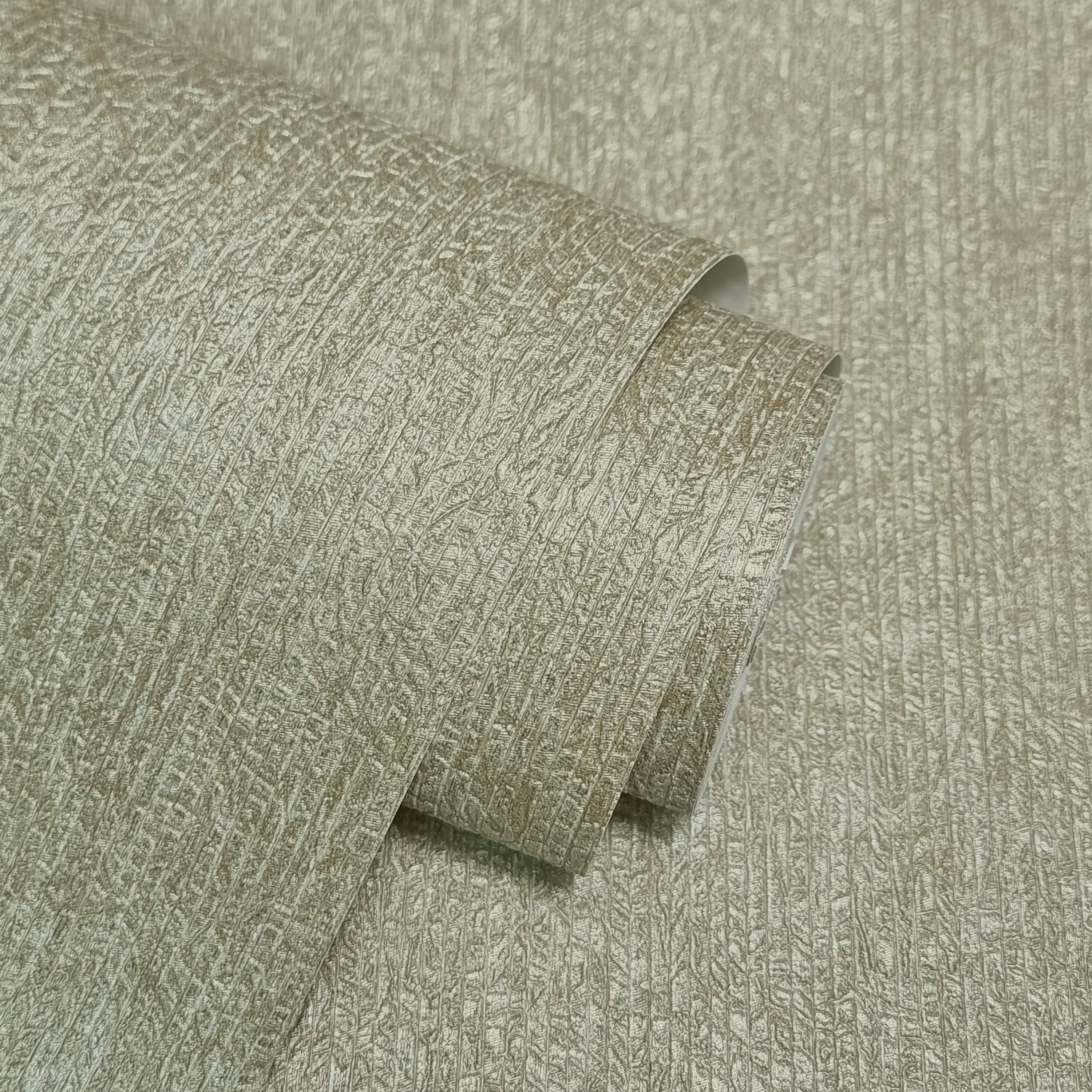 Gianni Plain Khaki Green Wallpaper in room setting