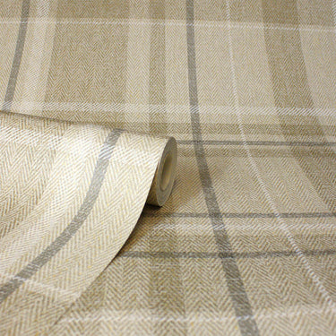 Harris Check Natural Wallpaper