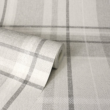 Harris Check Soft Grey Wallpaper

