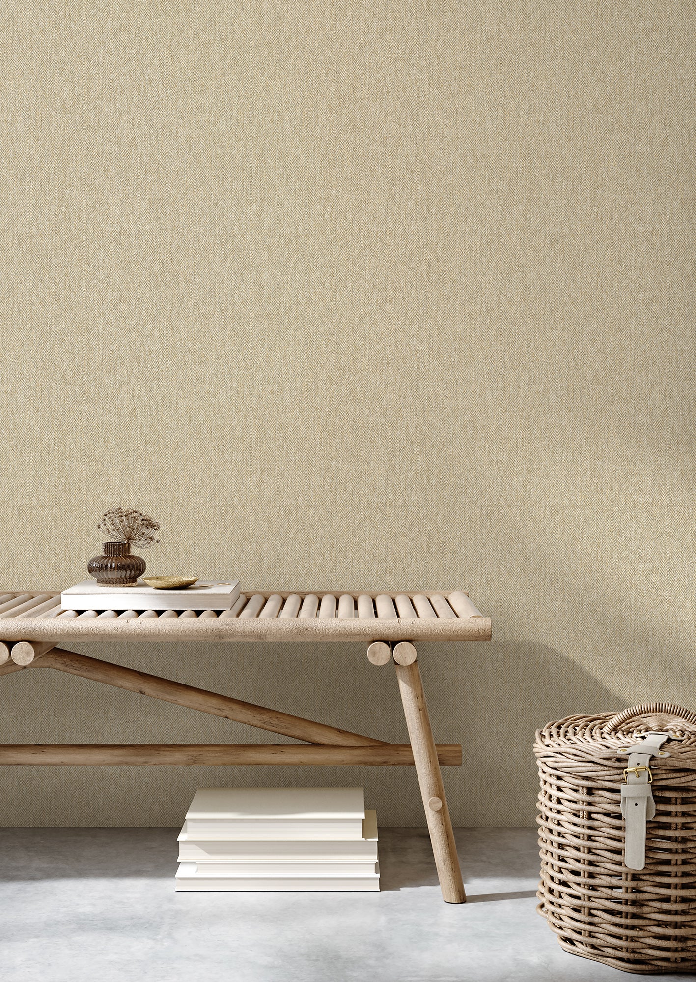 Nobletts Harris Tweed Plain Natural Wallpaper – Nobletts Wallpaper