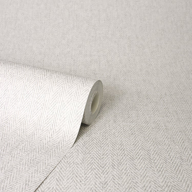 Harris Tweed Plain Soft Grey Wallpaper

