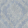 History of Art 2 - Damask Blue & Silver Wallpaper