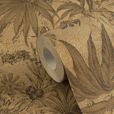 History of Art 2 - Luxury Tropical Metallic Gold Wallpaper