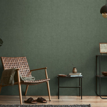History of Art 2 - Plain Textured Green Wallpaper
