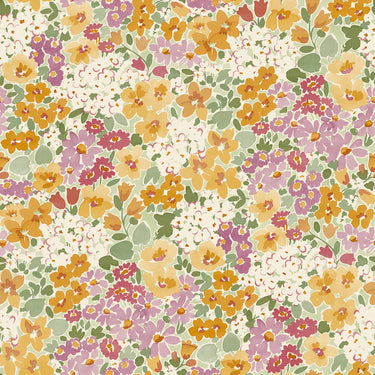 Inia Ditsy Flowers Yellow & Purple Wallpaper