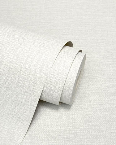 Isla Plain Warm White Wallpaper