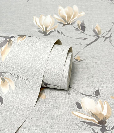 Isla Trail Grey/Ochre Wallpaper