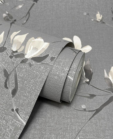 Isla Trail Soft Charcoal Wallpaper
