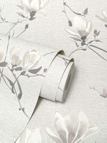 Isla Trail Warm White Wallpaper