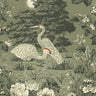 Izumi Crane Green Wallpaper