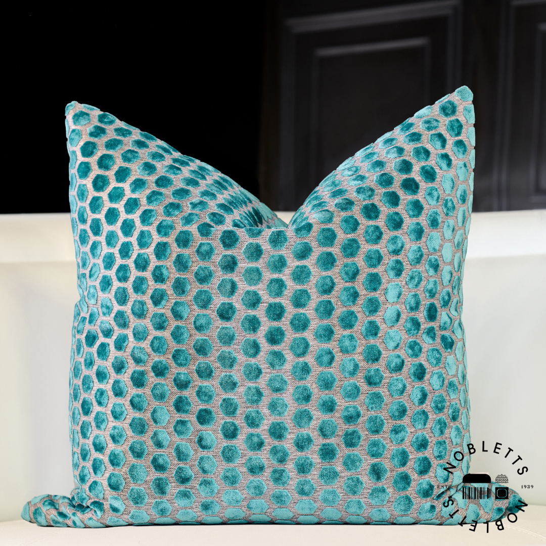 Jorvik Teal Cushion | Malini Designer Cushions | WonderWall