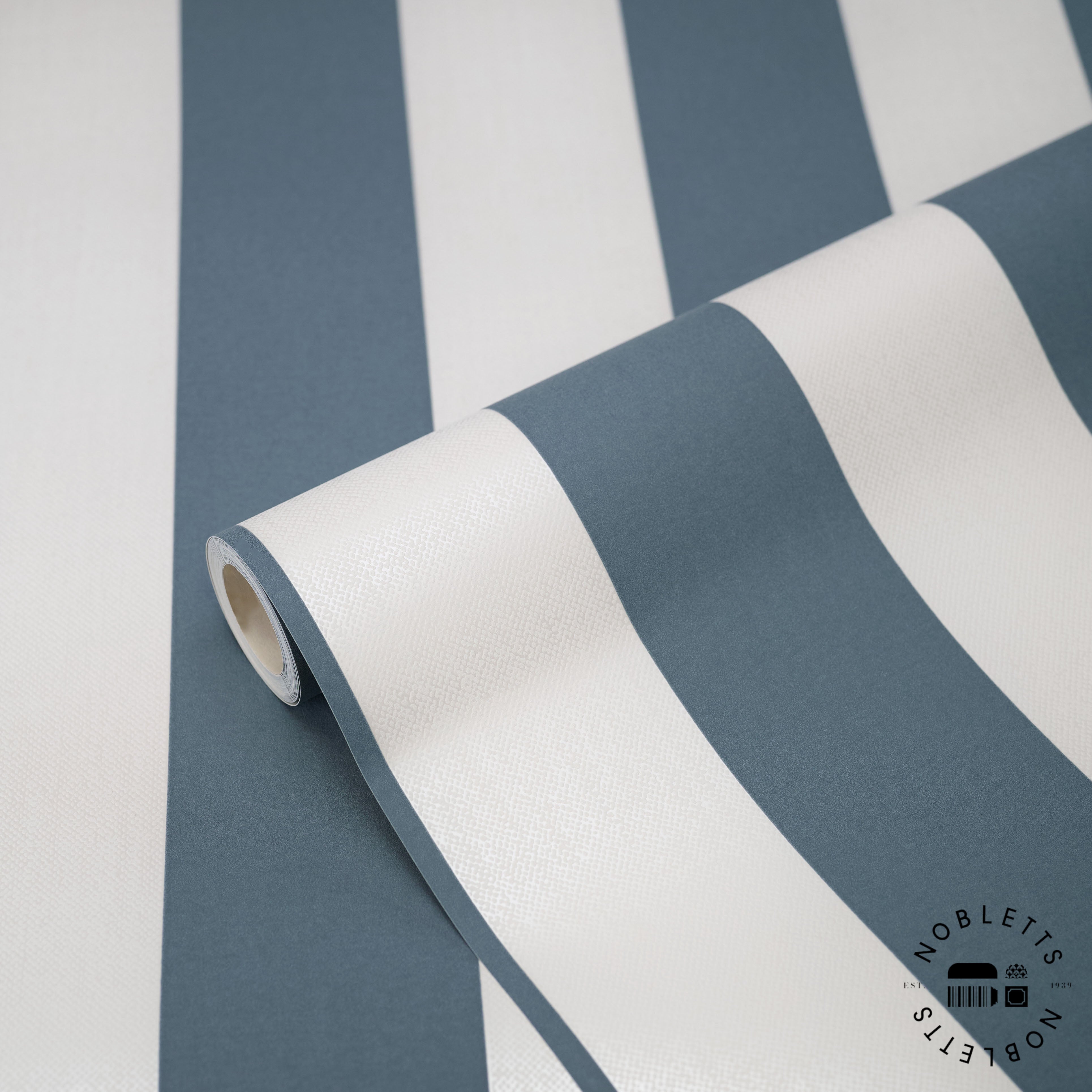 Juliette Stripe Blue Wallpaper