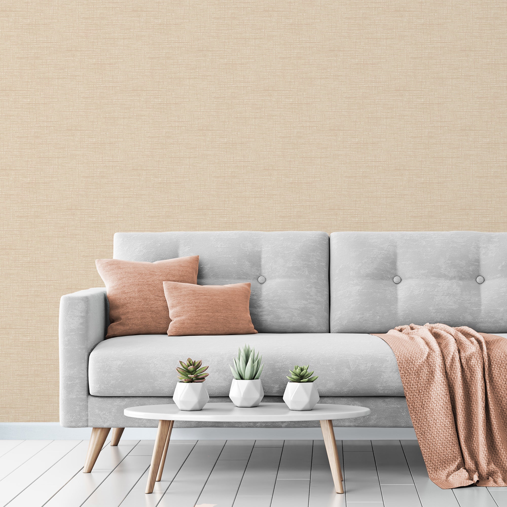 Katsu Plain Blush Wallpaper | GrandecoWallcoverings  | A68002