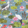 Koi Pond Sky Blue Wallpaper