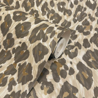 Leopard Print Natural Wallpaper