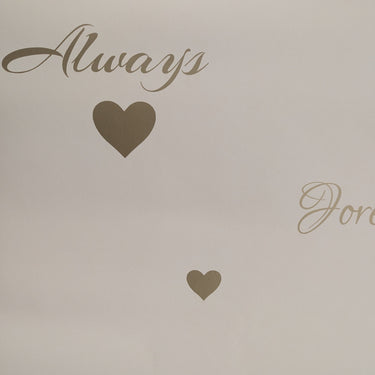 Love Heart Twilight Cream and Gold Wallpaper

