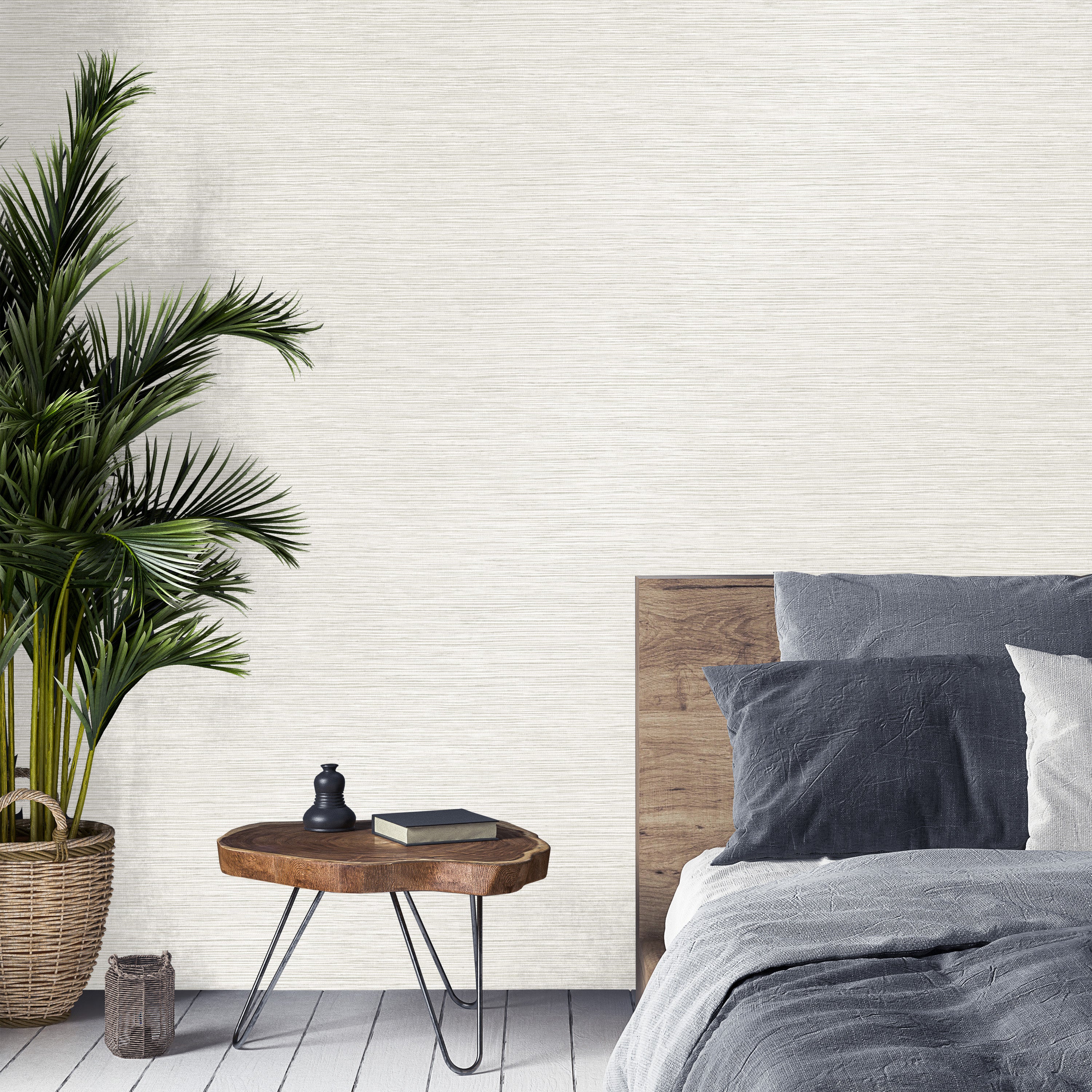 Fusion Plain Soft Grey Wallpaper | Seagrass Wallpaper | M1765