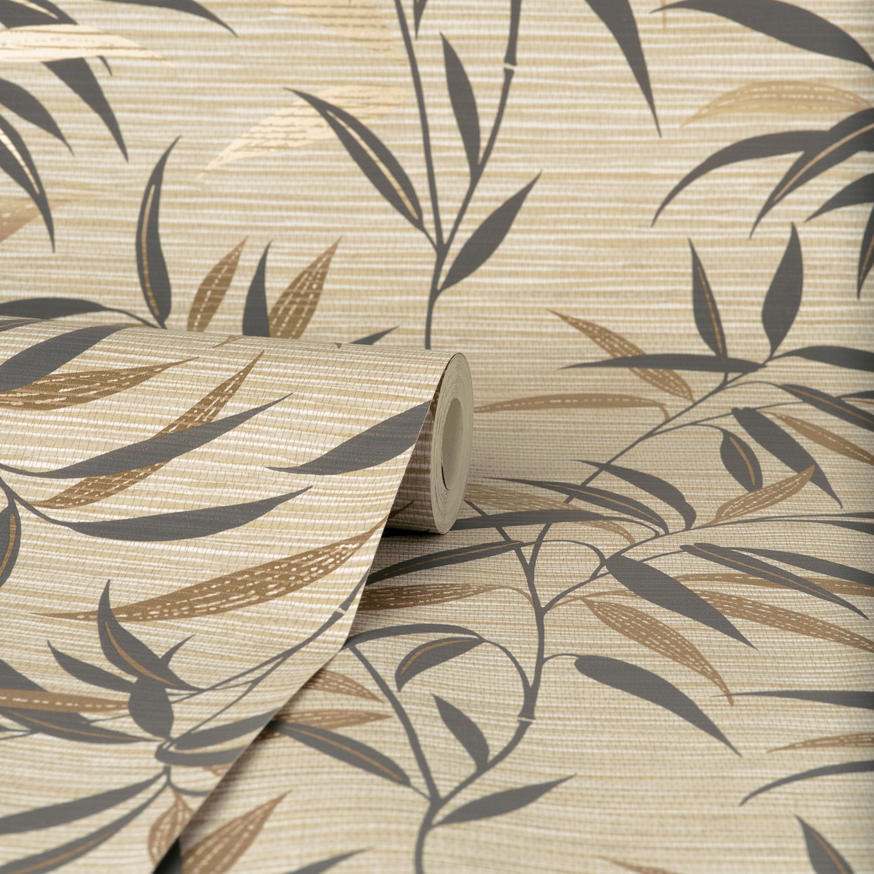 Fusion Leaf Natural Wallpaper | Palm Wallpaper | M1772