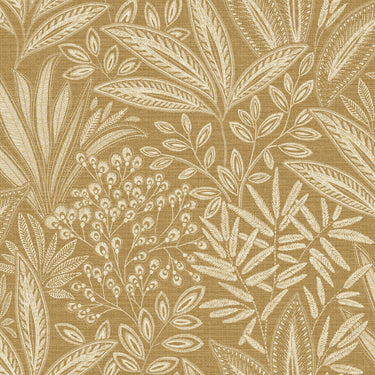 Sahara Leaf Fern Ochre Wallpaper | Fern Patterned Wallpaper | M1781