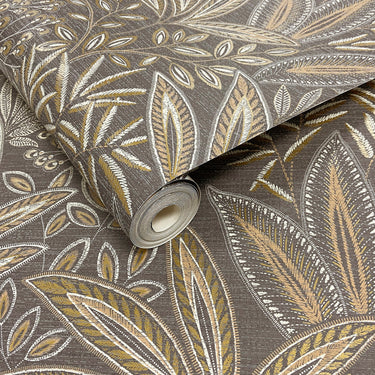 Sahara Leaf Fern Deep Mocha Wallpaper |Fern Patterned Wallpaper |M1785