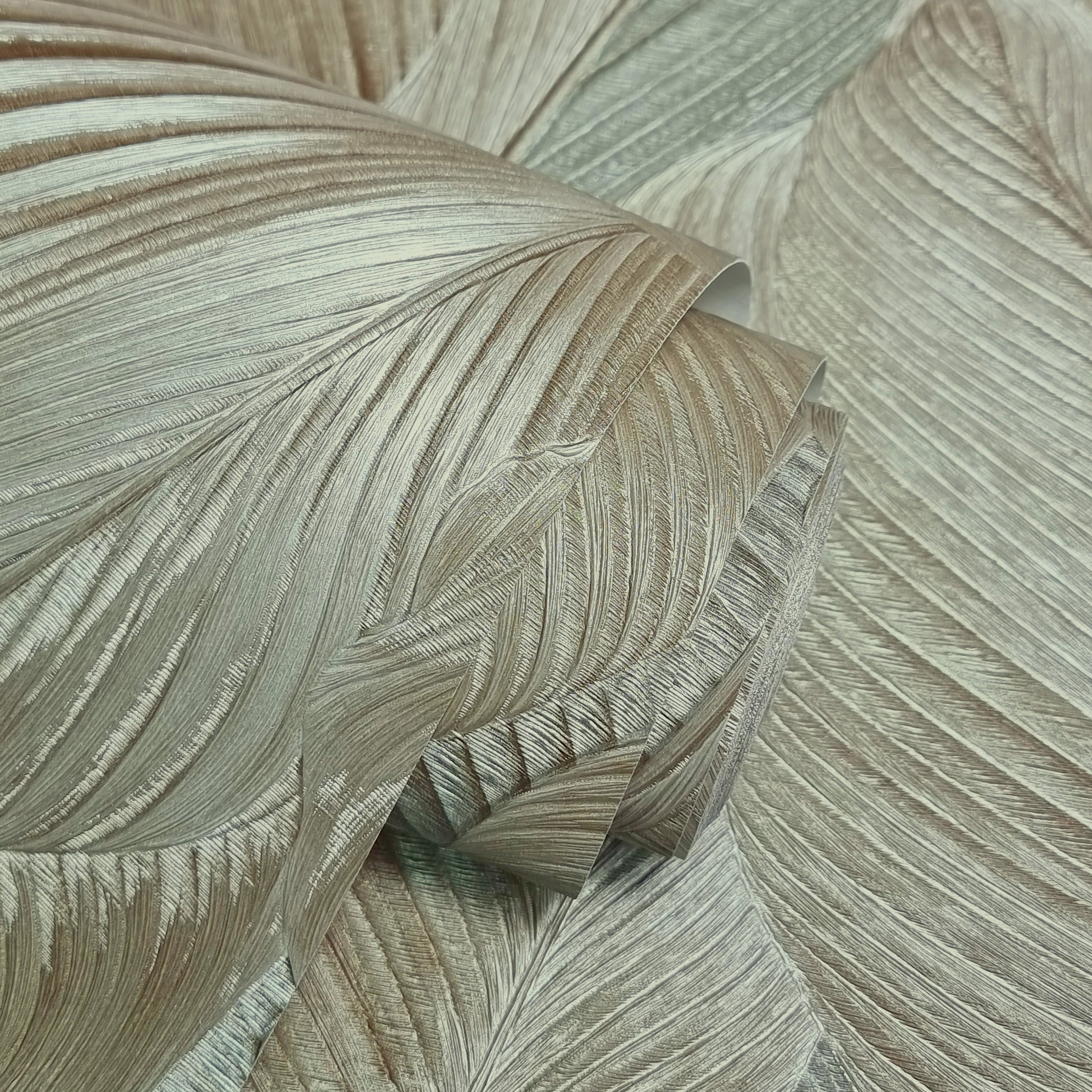 Gianni Leaf Khaki Green Wallpaper roll