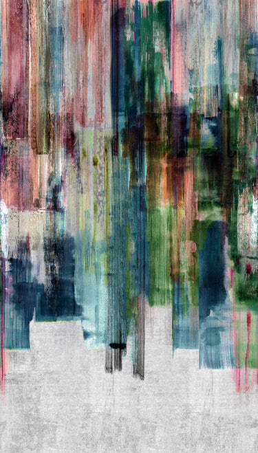 Painted Stripe Multi Wall Mural | Modern Wallpaper Mural | ML3901